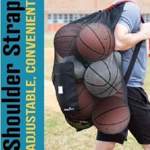 Heavy Duty XL Basketball Mesh Equipment Ball Bag w/ Shoulder Strap